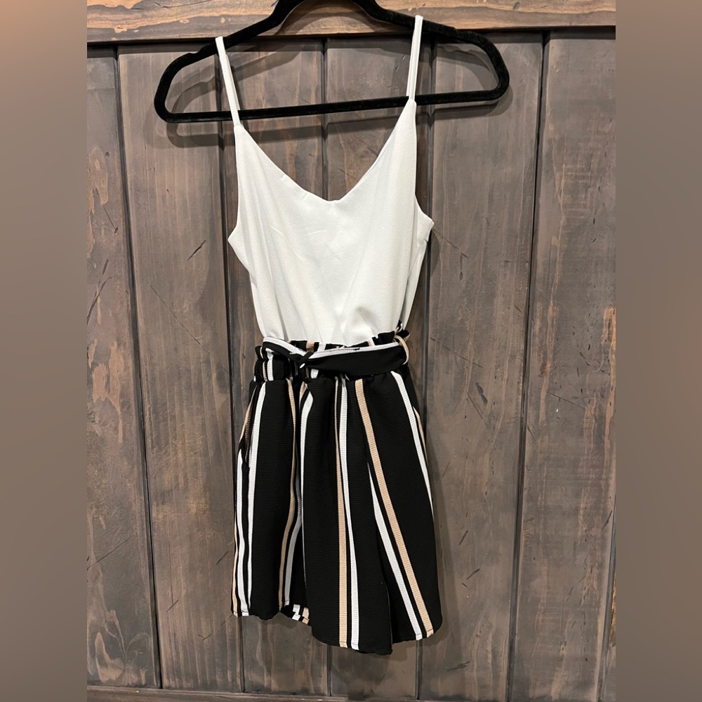 Romper shorts jumpsuit striped - Picture 2 of 3